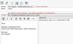 Ostueelse ülevaatuse raport